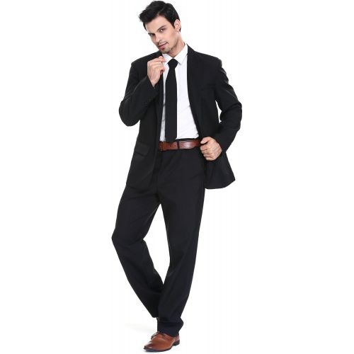  할로윈 용품U LOOK UGLY TODAY Mens Party Suit Solid Color Prom Suit for Themed Party Events Clubbing Jacket with Tie Pants