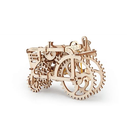  HQ Kites and Designs UGEARS Tractor Mechanical 3D Puzzle Wooden Construction Set Eco Friendly DIY Craft Kit