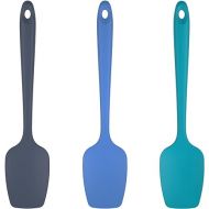 U-Taste Silicone Spoon Spatula Set, 600ºF High Heat Resistant BPA-Free Flexible Rubber Scraper, Cooking Mixing Baking Kitchen Utensils Set of 3 (Multicolors)