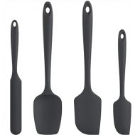 U-Taste Silicone Spatula Set with 600 Degrees Fahrenheit Heat Resistant (Black)