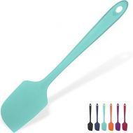 Heat Resistant Silicone Large Spatula: U-Taste 600ºF High Heat Flexible 11.38in Silicon Mixing Stirring Cooking Scraping Baking Bowl Scraper Seamless Spreader for Kitchen Nonstick Cookware (Aqua Sky)