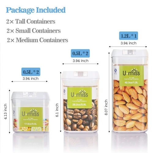  U-miss Good Grips 6-Piece Airtight Food Storage Value Set