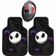 U.A.A. INC. 3pcs Nightmare Before Christmas Car Truck Front Floor Mats Steering Wheel Cover