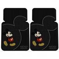 U.A.A. INC. Mickey Mouse Vintage 2pc Front Black Rubber Universal Car Truck Floor Mats Set