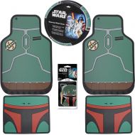 U.A.A. INC. Star Wars Boba Fett Bounty Hunter Rubber Floor Mats Steering Air freshener