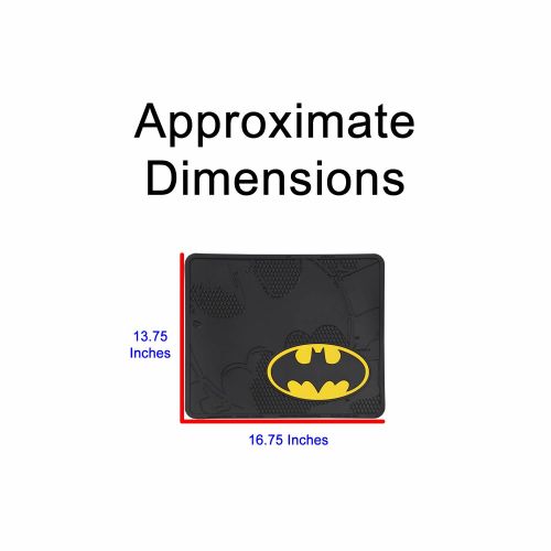  U.A.A. INC. 2pc New Batman DC Comic Rubber Black w/Logo Rear Utility Floor Mats Universal