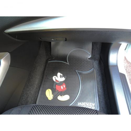  U.A.A. INC. 2pcs Mickey Mouse Vintage Front Rubber Floor Mats Set