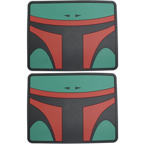  U.A.A. INC. Licensed Star Wars Boba Fett Front Rear Rubber Floor Mat Darth Vader Seat Covers