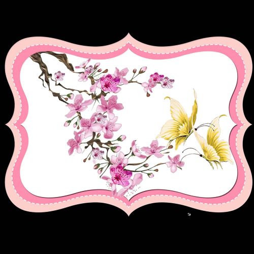  U.A.A. INC. UAA 22pc Cherry Blossom Yellow Butterfly Universal Seat Cover Steering Combo Set