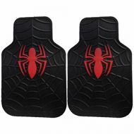 U.A.A. INC. 2pcs Spiderman Black W/RED Front Rubber Floor MATS New Set CAR Trucks