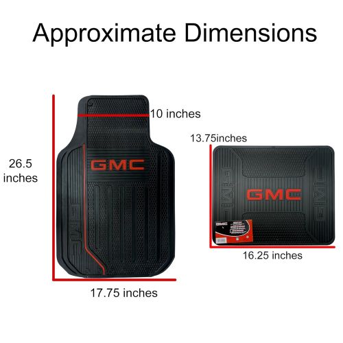  U.A.A. INC. GMC Logo Elite Series Front & Rear Car Truck SUV Seat Rubber Floor Mats