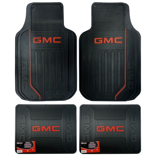  U.A.A. INC. GMC Logo Elite Series Front & Rear Car Truck SUV Seat Rubber Floor Mats