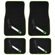 U.A.A. INC. UAA 4pc Mary Jane Weed mota Marijuana Universal Front & Rear Carpet Floor Mat Set