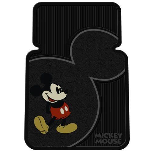  U.A.A. INC. Mickey Mouse Vintage Front & Rear Car Truck SUV Seat Rubber Floor Mats