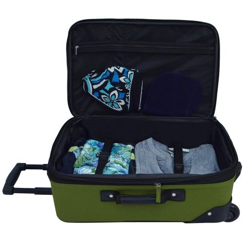  U.S.+Traveler U.S Traveler Rio Two Piece Expandable Carry-on Luggage Set (14-Inch and 21-Inch)