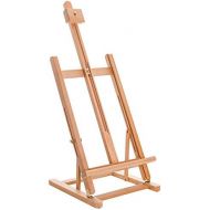 U.S. Art Supply 38 High Tabletop Wooden H-Frame Studio Easel - Artists Adjustable Beechwood Painting and Display Easel, Holds Up to 22 Canvas - Portable Sturdy Table Desktop Holder