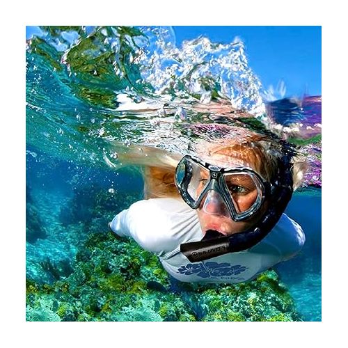  U.S. Divers Cozumel Seabreeze Adult Snorkeling Combo Set with Adjustable Mask, Snorkel, Extra-Large Fins (11.5-13), and Travel Bag, Blue