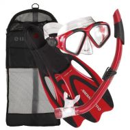 U.S. Divers Cozumel Snorkeling Set. Adult Snorkel Mask, Snorkel, Fins, and Travel Bag