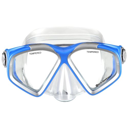  U.S. Divers Cozumel Snorkeling Set. Adult Snorkel Mask, Snorkel, Fins, and Travel Bag