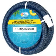 U.S. Pool Supply 1-1/2 x 36 Foot Professional Heavy Duty Spiral Wound Swimming Pool Vacuum Hose with Swivel Cuff