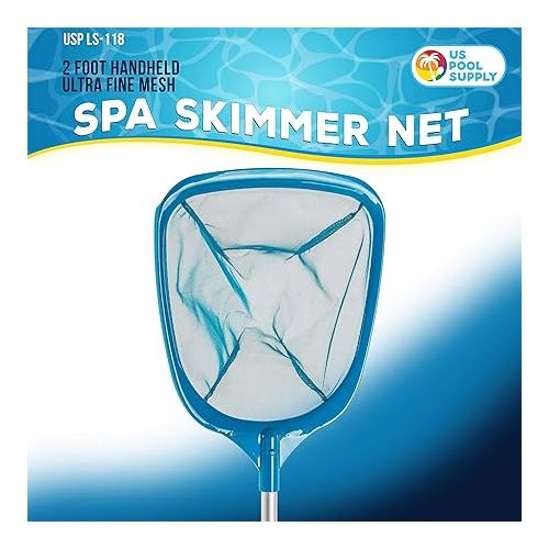  U.S. Pool Supply Professional Spa, Hot Tub, Pool Hand Leaf Skimmer Net with 12