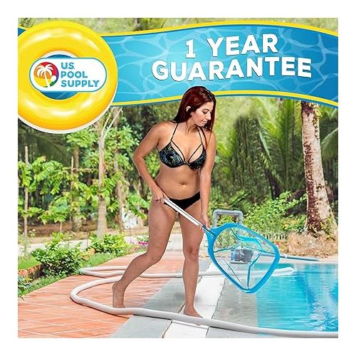  U.S. Pool Supply Professional Spa, Hot Tub, Pool Hand Leaf Skimmer Net with 12