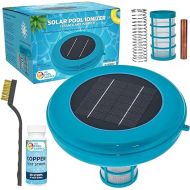 U.S. Pool Supply Solar Pool Ionizer Cleaner & Purifier - Chlorine-Free Sun Shock for Crystal-Clear Safe Swimming Pool Water - Long Lasting Copper Anode, Eco-Friendly Solar Powered, Fresh & Salt Water