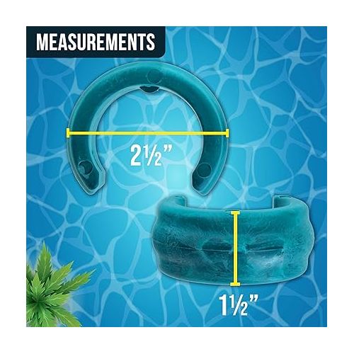  U.S. Pool Supply Universal Automatic Pool Cleaner Vacuum Hose Weight, Blue, 2 Pack - Universally Fits Most Swimming Pool Vacuum Hoses - Compatible with Octopus Series, Baracuda, Kreepy Krauly