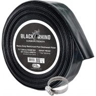 U.S. Pool Supply Black Rhino 1-1/2 x 50 Pool Backwash Hose with Hose Clamp - Extra Heavy Duty Superior Strength, Thick 1.2mm (47mils) - Weather Burst Resistant - Drain Clean Swimmi