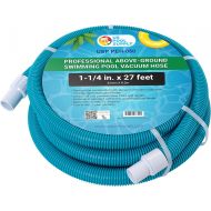 U.S. Pool Supply 1-1/4 x 27 Foot Professional Above Ground Swimming Pool Vacuum Hose with Swivel Cuff - Removable Cuff, Cut to Fit - Compatible with Filter Pumps, Filtration System