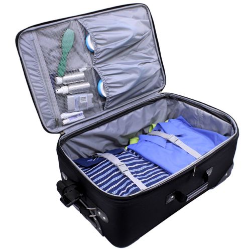 U.S. Traveler U.S Traveler New Yorker Lightweight Expandable Rolling Luggage 4-Piece Suitcases Sets - Royal Blue