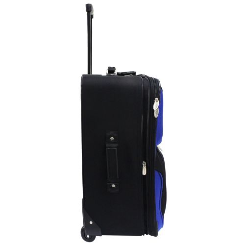  U.S. Traveler U.S Traveler New Yorker Lightweight Expandable Rolling Luggage 4-Piece Suitcases Sets - Royal Blue