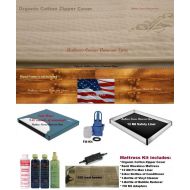 U.S. Water, Aqua Fusion, Calesco California King semi waveless waterbed mattress with zipper cover & Heater