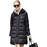 UAISI Womens Goose Down Jacket Slim Fit Hooded Long Warm Winter Outerwear Coat Parka