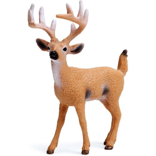  UANDME Forest Animals Figures, Woodland Creatures Figurines, Miniature Toys Cake Toppers (Deer Family, Fox, Rabbit, Squirrel)