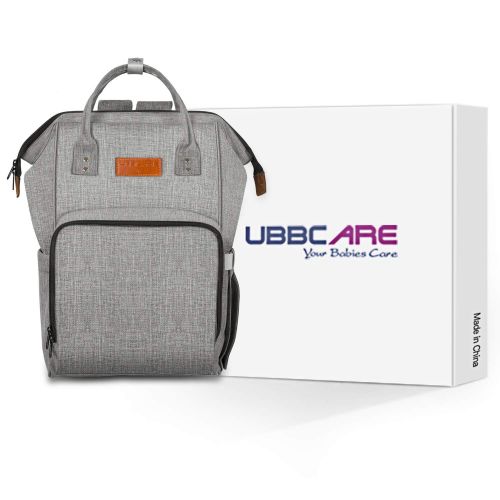  UBBCARE Diaper Bag Backpack Large Multi-Function Travel Back Pack Grey Baby Nappy Changing Bag for...