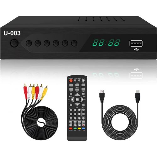  [아마존베스트]Analog to Digital TV Converter Box - UBISHENG Set-Top Box/ TV Box/ ATSC Tuner for 1080P HDTV with TV Tuner, Time Shift, EPG, PVR Recording&Playback, Media Player, HDMI, Timer Setti