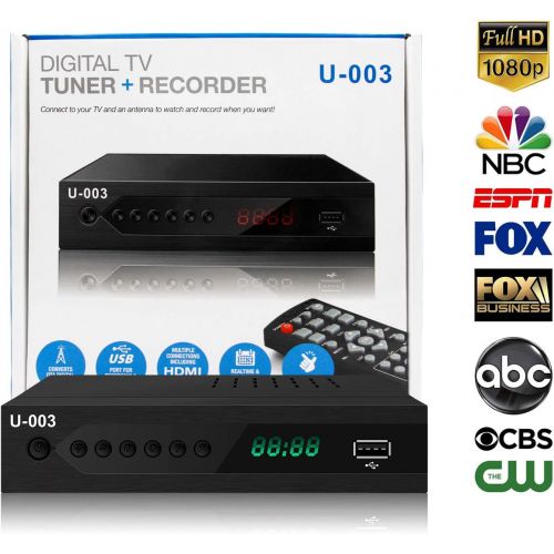  [아마존베스트]Analog to Digital TV Converter Box - UBISHENG Set-Top Box/ TV Box/ ATSC Tuner for 1080P HDTV with TV Tuner, Time Shift, EPG, PVR Recording&Playback, Media Player, HDMI, Timer Setti