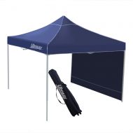 UBOWAY 10x10 Ft Pop Up Canopy - Outdoor Instant Canopy Tent, Waterproof Air Circulation Shelter with Side Wall, Wheeled Backpack Bag for Beach, Backyard, Tailgate, Party (Navy)