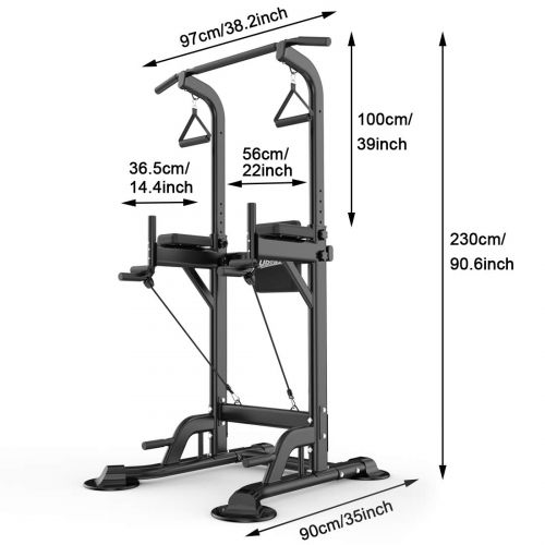  [아마존 핫딜]  [아마존핫딜]UBOWAY Heavy Duty Power Tower - Home Gym Adjustable Multi-Function Fitness Strength Training Equipment Stand Workout Station