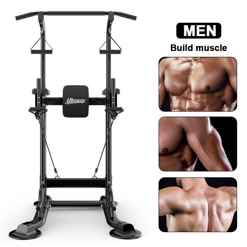  [아마존 핫딜]  [아마존핫딜]UBOWAY Heavy Duty Power Tower - Home Gym Adjustable Multi-Function Fitness Strength Training Equipment Stand Workout Station