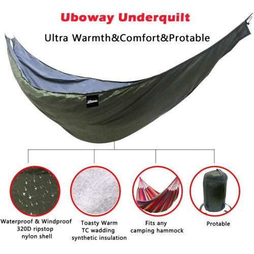  [아마존베스트]UBOWAY Unique Underquilt Hammock - Outdoor Sleeping Bag for Camping, Backpacking, Backyard