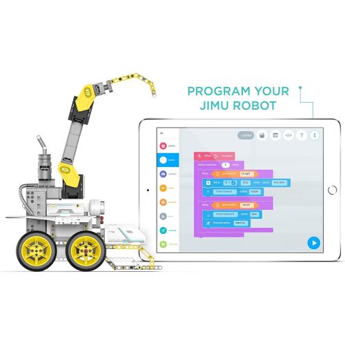  UBTECH JIMU Robot Builderbots Series: Overdrive Kit  App-Enabled Building and Coding STEM Learning Kit (410 Parts and Connectors)