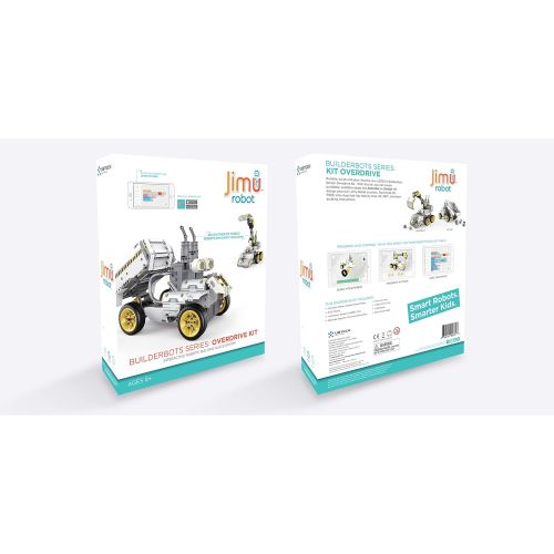  UBTECH JIMU Robot Builderbots Series: Overdrive Kit  App-Enabled Building and Coding STEM Learning Kit (410 Parts and Connectors)