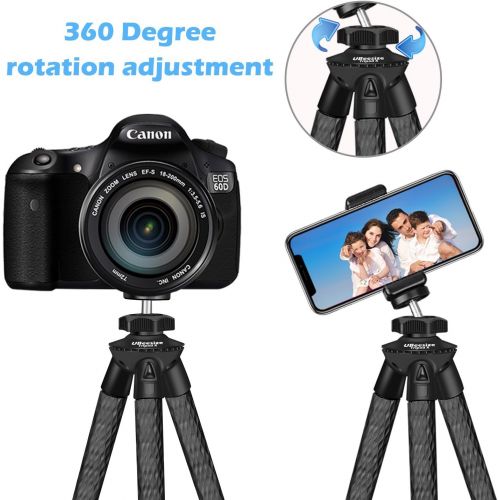  [아마존핫딜][아마존 핫딜] Flexible Camera Tripod, UBeesize 12 Inch Mini Tripod Stand GoPro/Action Cam/DSLR Canon Nikon Sony, Smartphone Tripod Stand with Cell Phone Holder, Compatible with iPhone/Android -