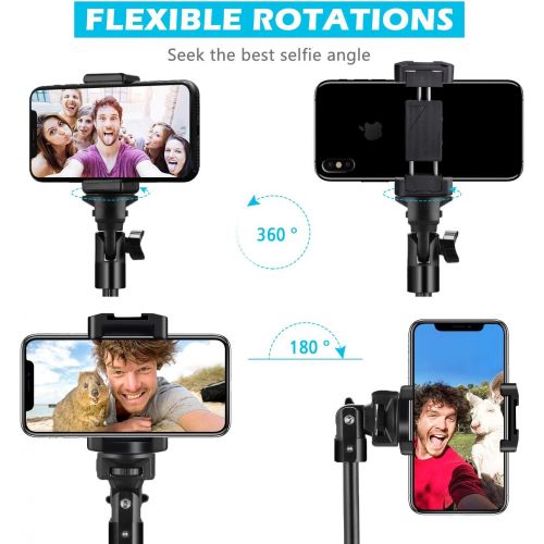  [아마존베스트]Selfie Stick Tripod, UBeesize 51 Extendable Tripod Stand with Bluetooth Remote for iPhone & Android Phone, Heavy Duty Aluminum, Lightweight