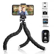 UBeesize Tripod S, Premium Phone Tripod, Flexible Tripod with Wireless Remote Shutter, Compatible with iPhone/Android Samsung, Mini Tripod Stand Holder for Camera GoPro/Mobile Cell