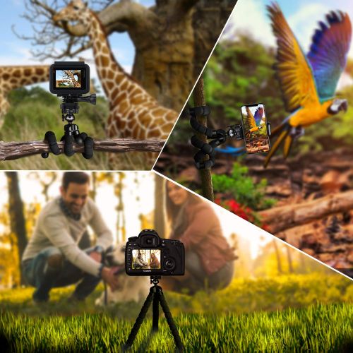  UBeesize Tripod S, Premium Phone Tripod, Flexible Tripod with Wireless Remote Shutter, Compatible with iPhone/Android Samsung, Mini Tripod Stand Holder for Camera GoPro/Mobile Cell