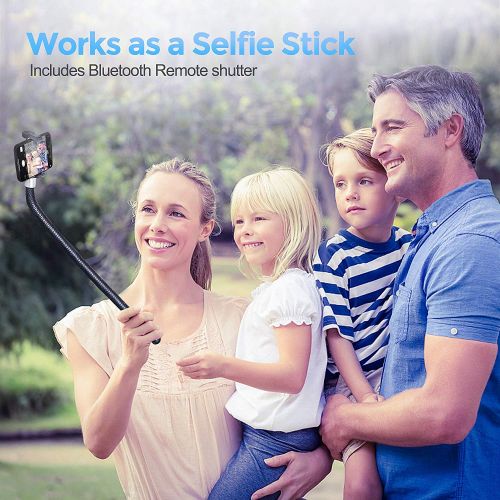  UBeesize 21 Flexible Selfie Stick, Handheld Bendable Smartphone Monopod Stand for iPhone X & Samsung Moblie Phone