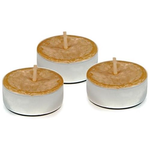  [아마존베스트]UCO Long Burning Tealight Candles for Emergency Preparedness, Natural Beeswax, 3-Pack